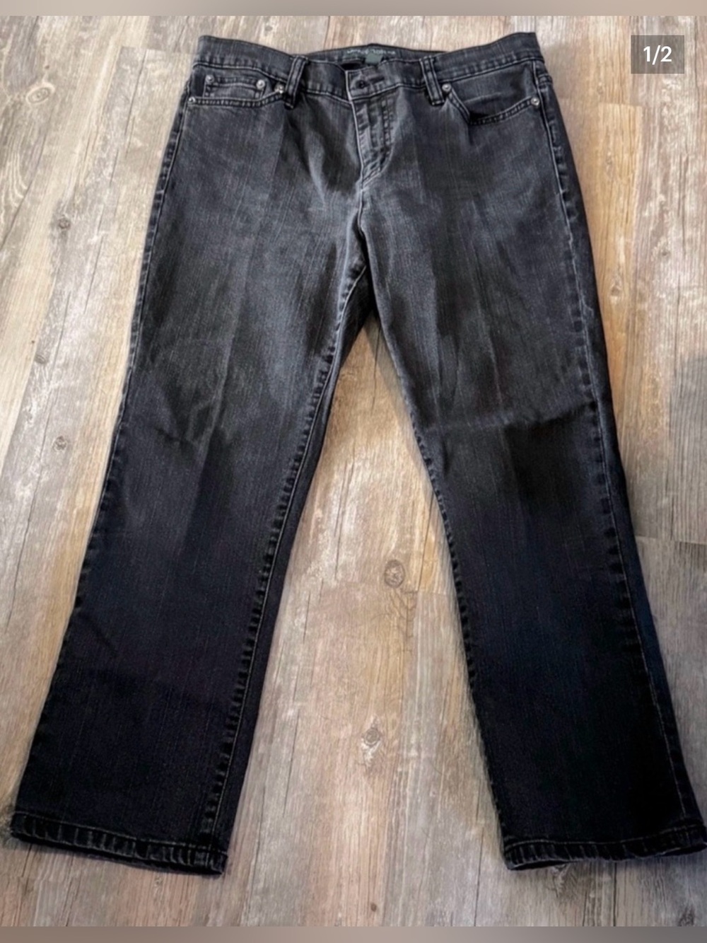 Lauren Ralph Lauren Straight Leg Black Jeans Size 10 Petite